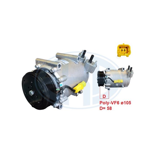 Kompressor, klimatanläggning 12V Kompressor, klimatanläggning 12V