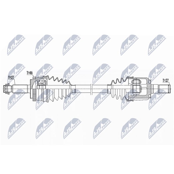 Drivaxel, framaxel vänster Nty NPW-HY-621 NTY