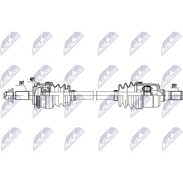 Drivaxel, framaxel vänster Nty NPW-KA-404 NTY