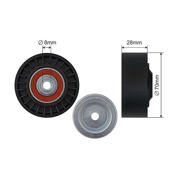 Styrrulle, drivrem Nty RNK-AU-064 NTY