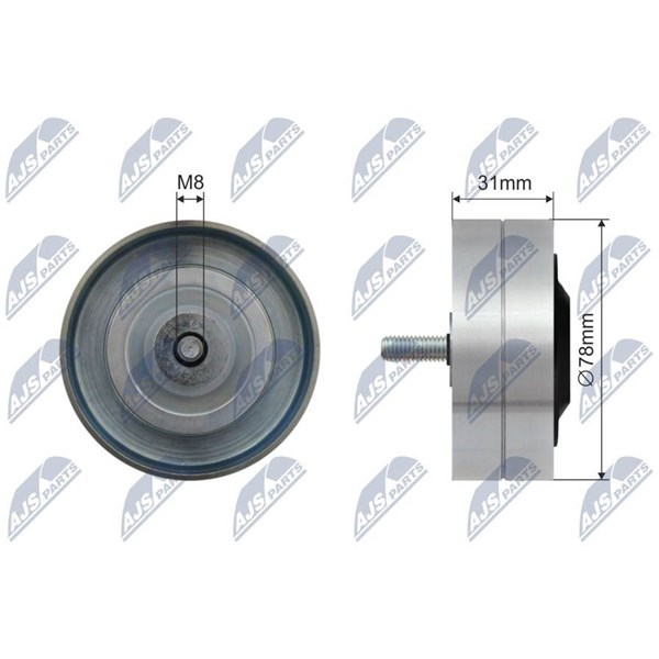 Styrrulle, drivrem Nty RNK-AU-082 NTY