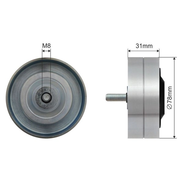 Styrrulle, drivrem Nty RNK-AU-082 NTY