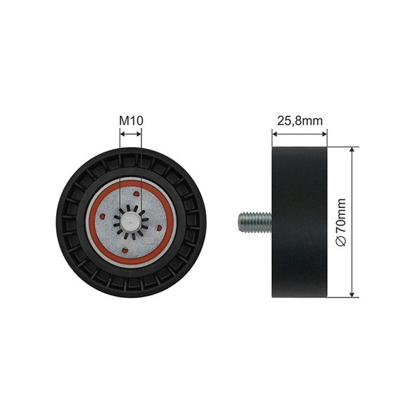 Styrrulle, drivrem Nty RNK-DW-015 NTY