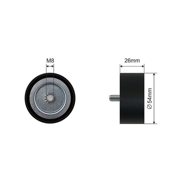Spännrulle, Drivrem Nty RNK-ME-063 NTY Spännrulle, Drivrem Nty RNK-ME-063 NTY