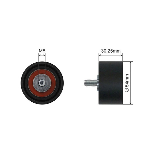 Styrrulle, drivrem Nty RNK-ME-075 NTY