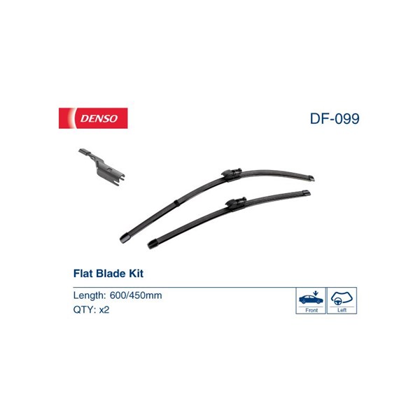Torkarblad, Förarsida, Passagerarsida Denso DF-099 DENSO