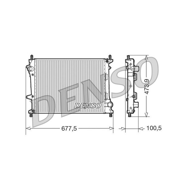Kylare, motorkylning Denso DRM09037 DENSO