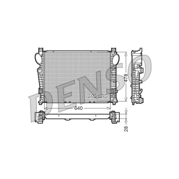 Kylare, motorkylning Denso DRM17093 DENSO
