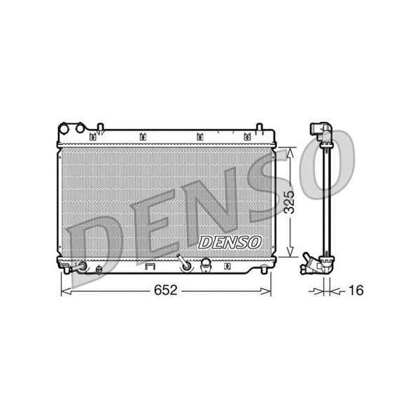 Kylare, motorkylning Denso DRM40014 DENSO