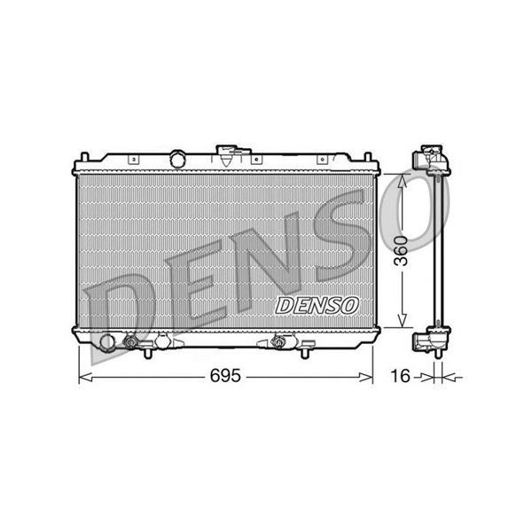 Kylare, motorkylning Denso DRM46028 DENSO