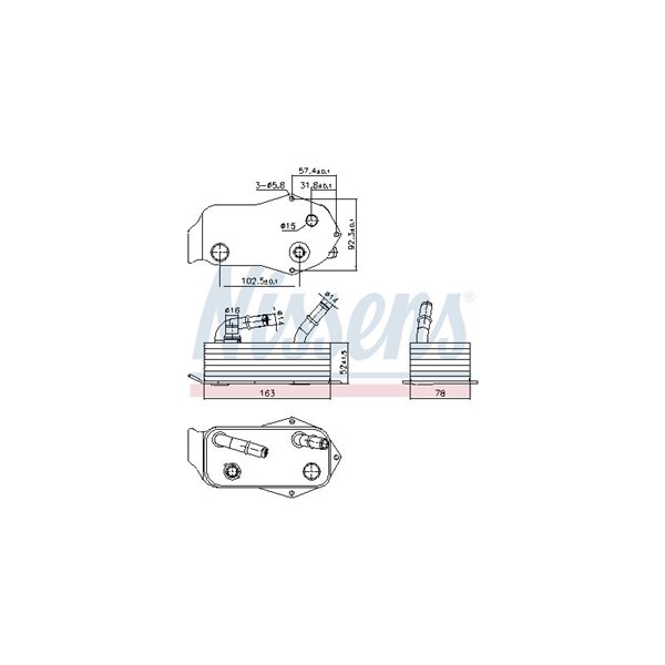 Oljekylare, automatisk transmission Nissens 91353 NISSENS