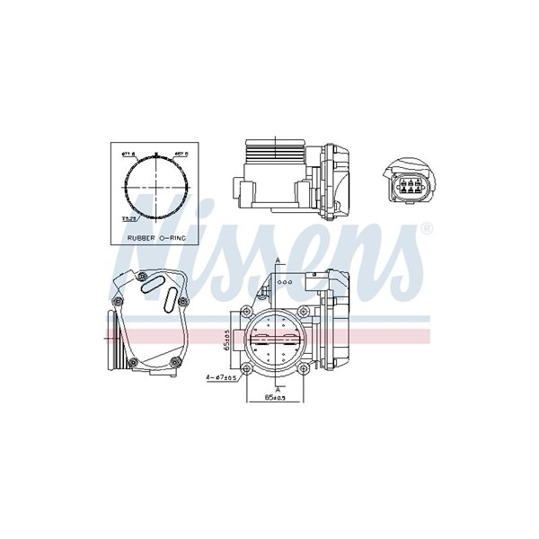 Gasspjäll/Spjällhus 12V Nissens 955041 NISSENS