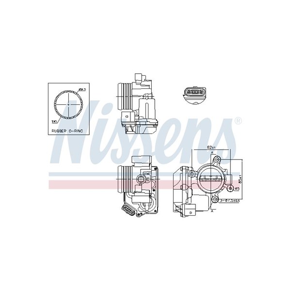 Gasspjäll/Spjällhus 12V Nissens 955053 NISSENS