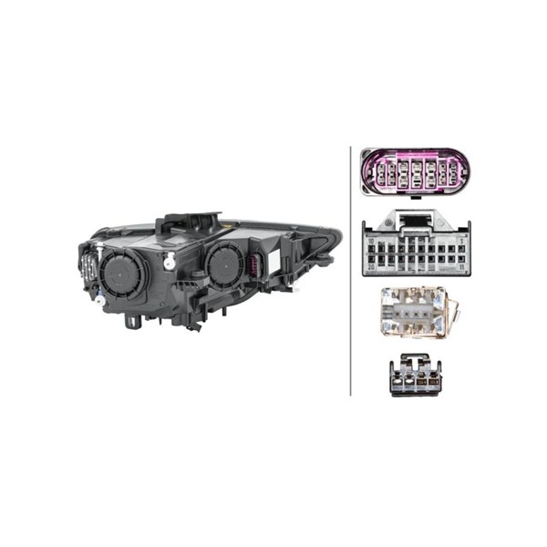 Strålkastare 12V, Vänster Hella 1EL 010 740-571 HELLA