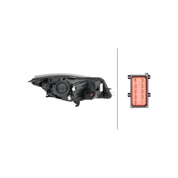 Strålkastare 12V, Vänster Hella 1EL 011 165-711 HELLA