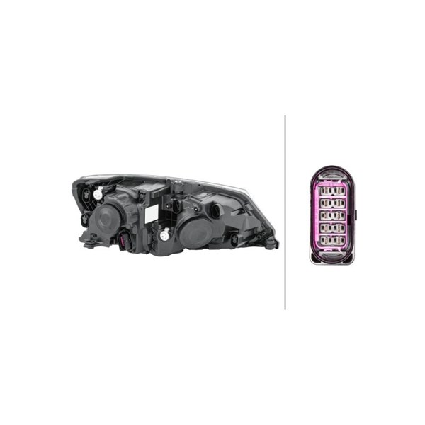 Strålkastare 12V, Vänster Hella 1EL 011 824-211 HELLA