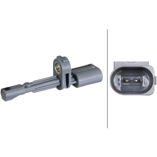 ABS-givare, Sensor, hjulvarvtal, Bakaxel Hella 6PU 358 218-501 HELLA