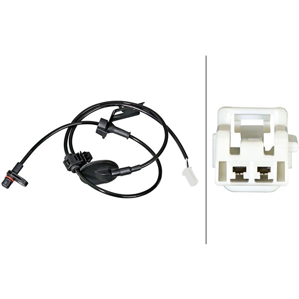 ABS-givare, Sensor, hjulvarvtal, Bakaxel, Bakaxel höger, Bakaxel  HELLA