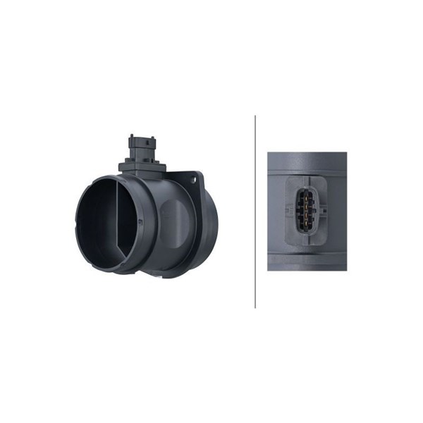 Luftmassemätare, Vänster Hella 8ET 358 166-611 HELLA