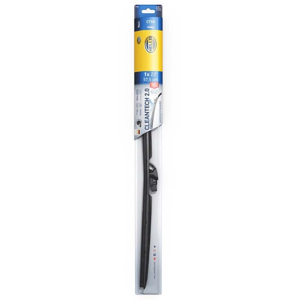 Torkarblad, Fram, Förarsida, Passagerarsida Hella 9XW 358 053-231 HELLA