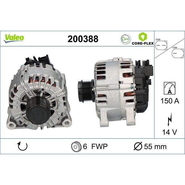Generator 14V 150A Valeo 200388 VALEO