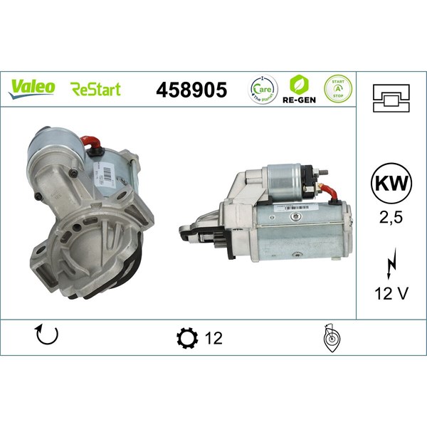 Startmotor 12V Valeo 458905 VALEO