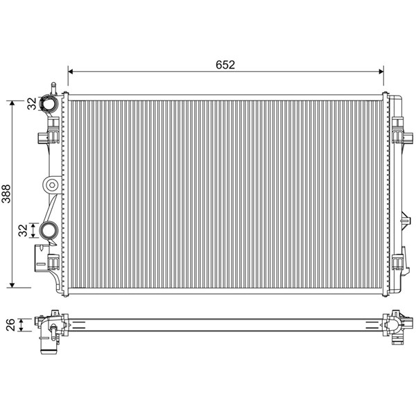 Kylare, motorkylning Valeo 701331 VALEO