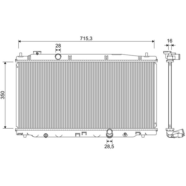 Kylare, motorkylning Valeo 701352 VALEO
