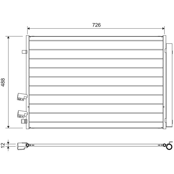 Kondensor, klimatanläggning Valeo 822729 VALEO