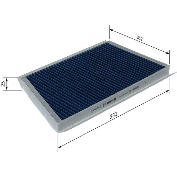 Kupefilter, Motorrum Bosch 0 986 628 603 BOSCH Kupefilter, Motorrum Bosch 0 986 628 603 BOSCH