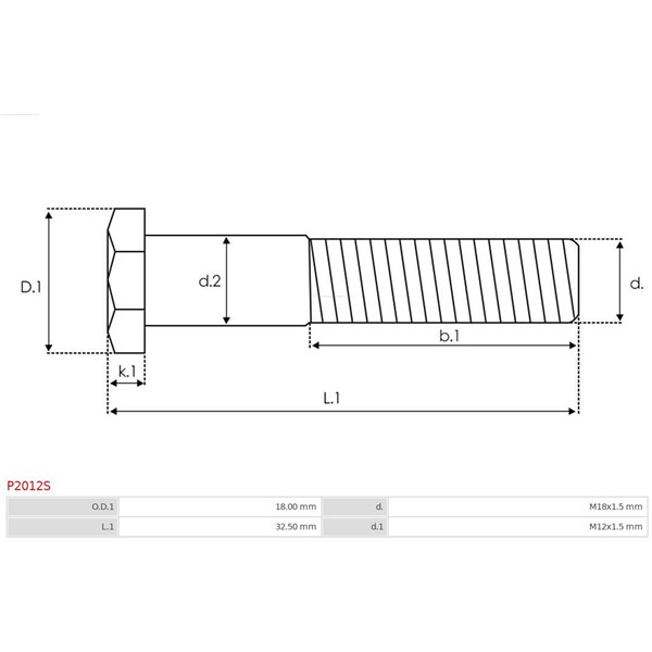 Rep.sats, vakumpump (bromsar) As-pl P2012S AS-PL