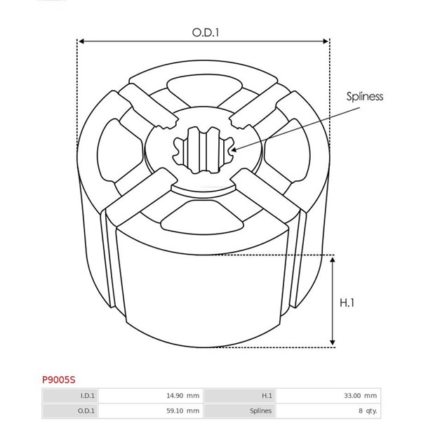 Rep.sats, vakumpump (bromsar) As-pl P9005S AS-PL