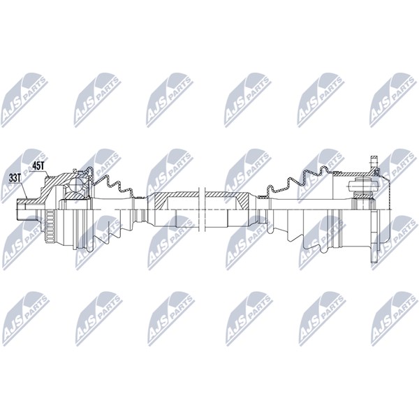 Drivaxel, framaxel vänster Nty NPW-AU-059 NTY