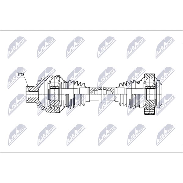 Drivaxel, Bakaxel vänster Nty NPW-AU-080 NTY