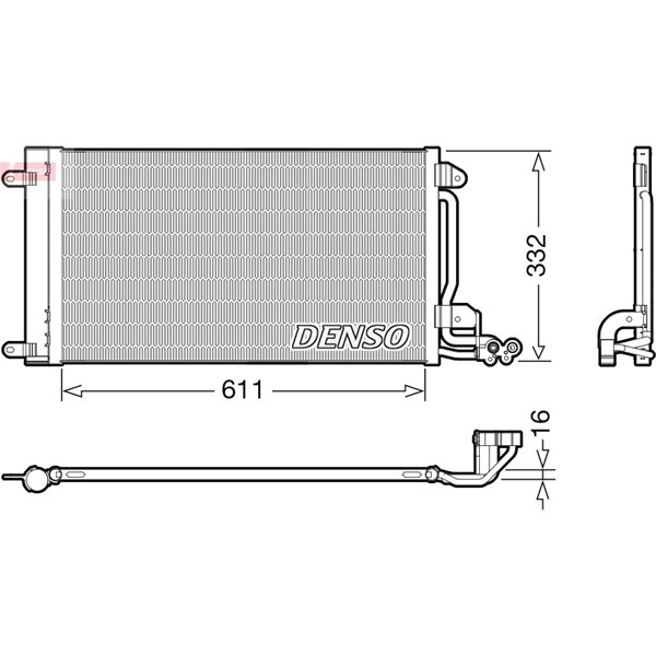 Kondensor, klimatanläggning Denso DCN02034 DENSO