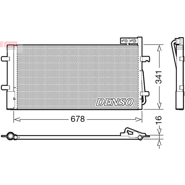 Kondensor, klimatanläggning Denso DCN02035 DENSO