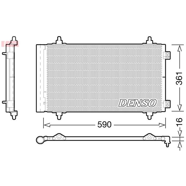 Kondensor, klimatanläggning Denso DCN21018 DENSO