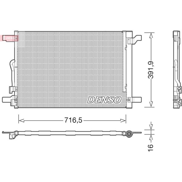 Kondensor, klimatanläggning Denso DCN32024 DENSO