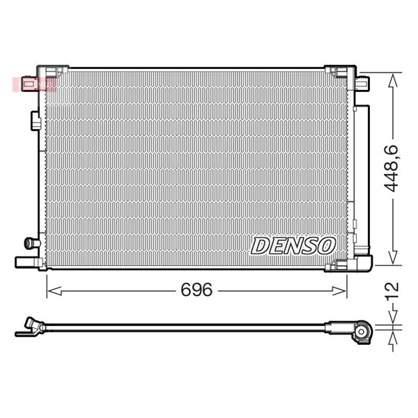 Kondensor, klimatanläggning Denso DCN50128 DENSO