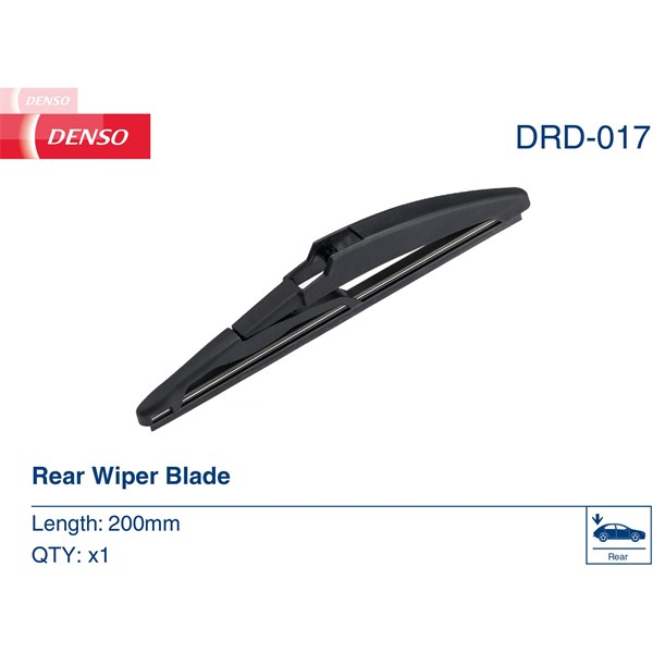 Torkarblad, Bak Denso DRD-017 DENSO Torkarblad, Bak Denso DRD-017 DENSO