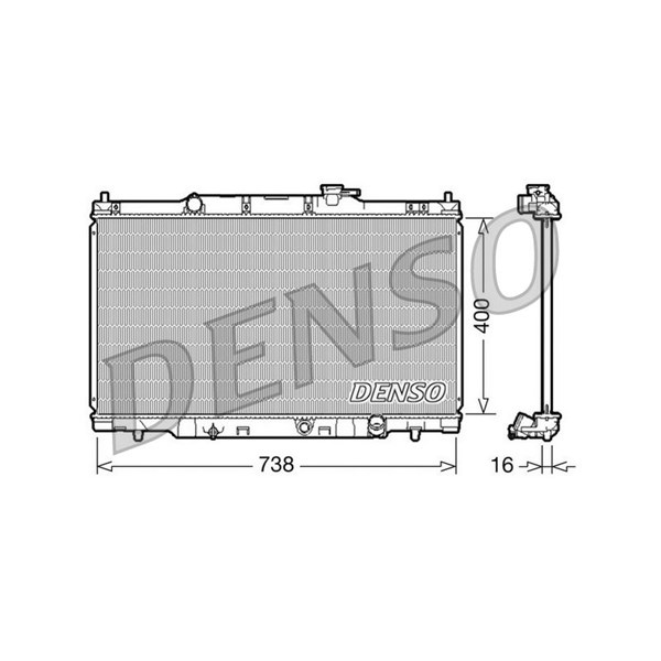 Kylare, motorkylning Denso DRM40011 DENSO