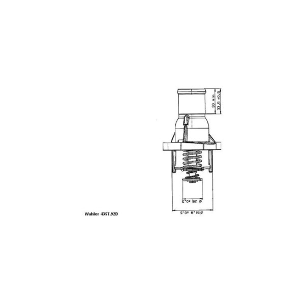 Termostat, kylvätska Borgwarner (wahler) 4357.92D BorgWarner (Wahler)