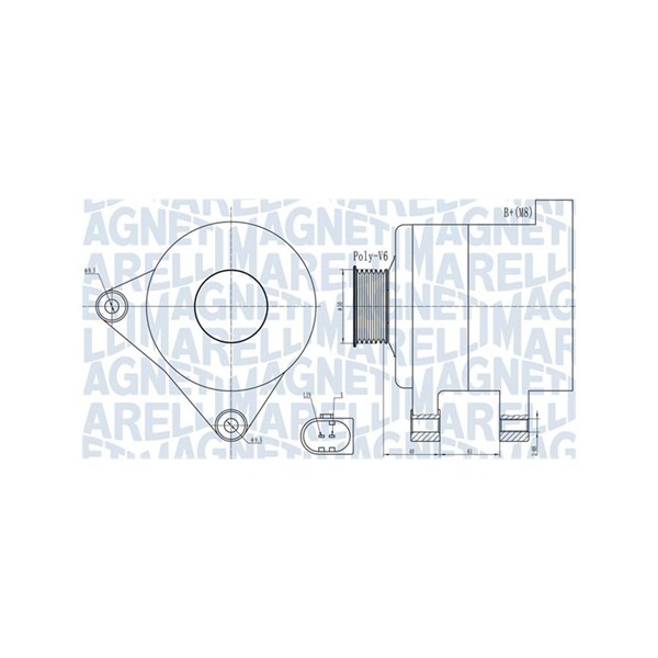 Generator 14V 140A Magneti marelli 063731986010 MAGNETI MARELLI