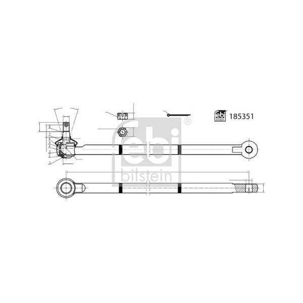 Mittstång, Framaxel Febi bilstein 185351 FEBI BILSTEIN Mittstång, Framaxel Febi bilstein 185351 FEBI BILSTEIN