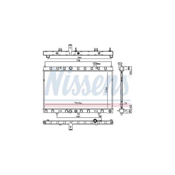 Kylare, motorkylning Nissens 606312 NISSENS