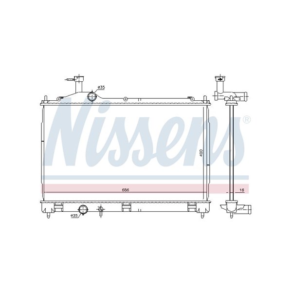 Kylare, motorkylning Nissens 628967 NISSENS