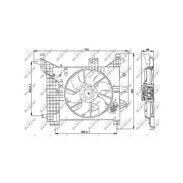 Fläkt, kylare 12V Nrf 470023 NRF