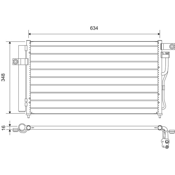 Kondensor, klimatanläggning Valeo 812668 VALEO