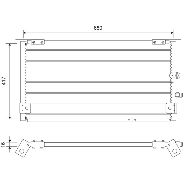 Kondensor, klimatanläggning Valeo 812731 VALEO