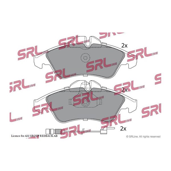 Bromsbeläggsats, Framaxel Srline S70-0008 SRLine